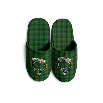 MacArthur Highland Tartan Home Slippers with Family Crest