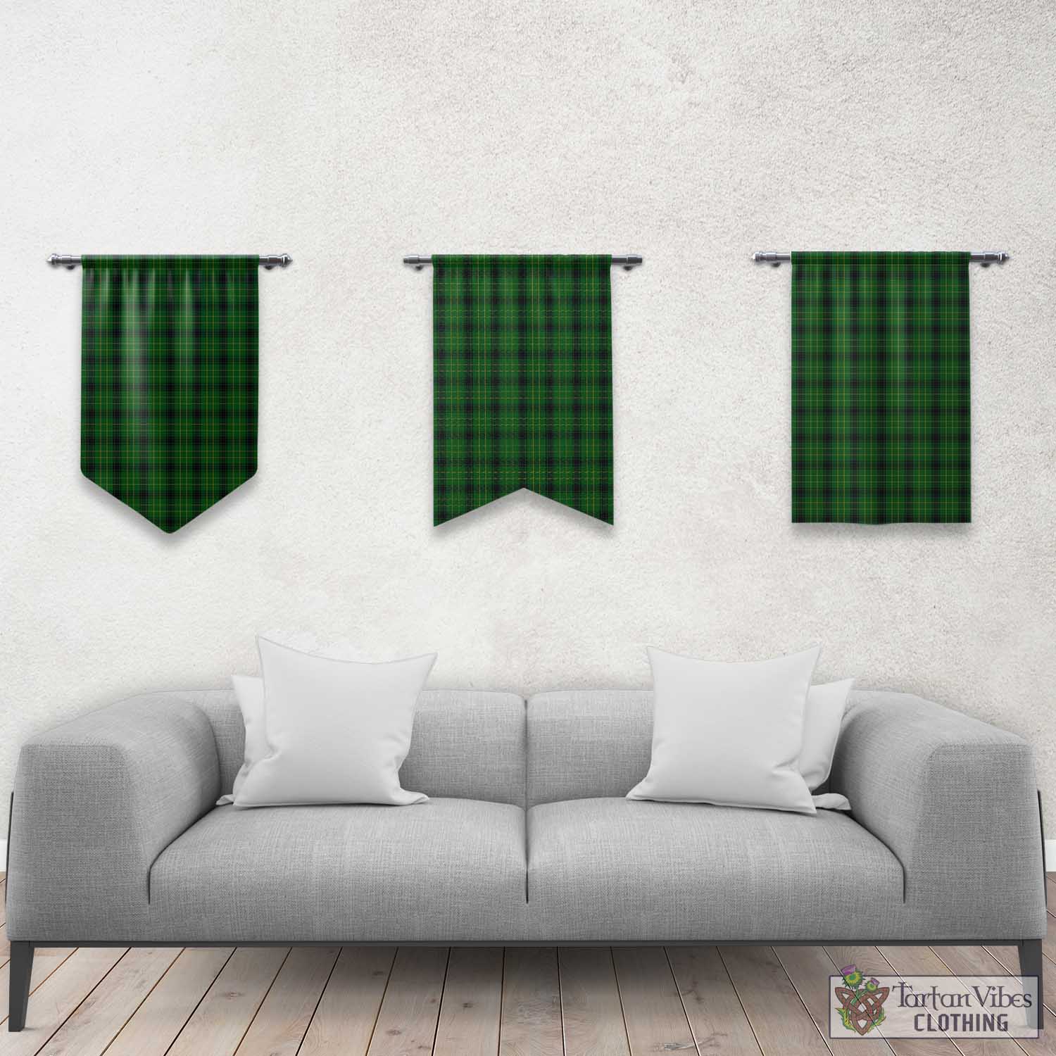 Tartan Vibes Clothing MacArthur Highland Tartan Gonfalon, Tartan Banner