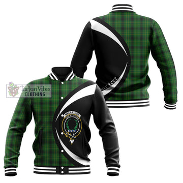 MacArthur Highland Tartan Baseball Jacket with Family Crest Circle Style