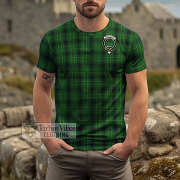 MacArthur Highland Tartan Cotton T-Shirt with Family Crest