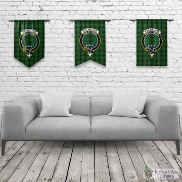 MacArthur Highland Tartan Gonfalon, Tartan Banner with Family Crest