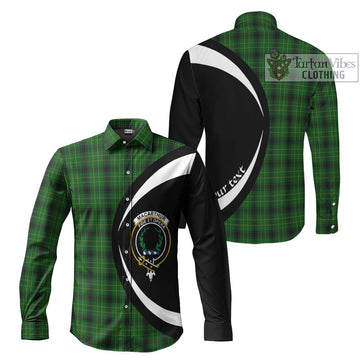 MacArthur Highland Tartan Long Sleeve Button Up with Family Crest Circle Style