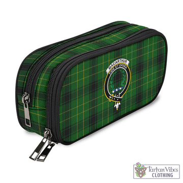 MacArthur Highland Tartan Pen and Pencil Case with Family Crest