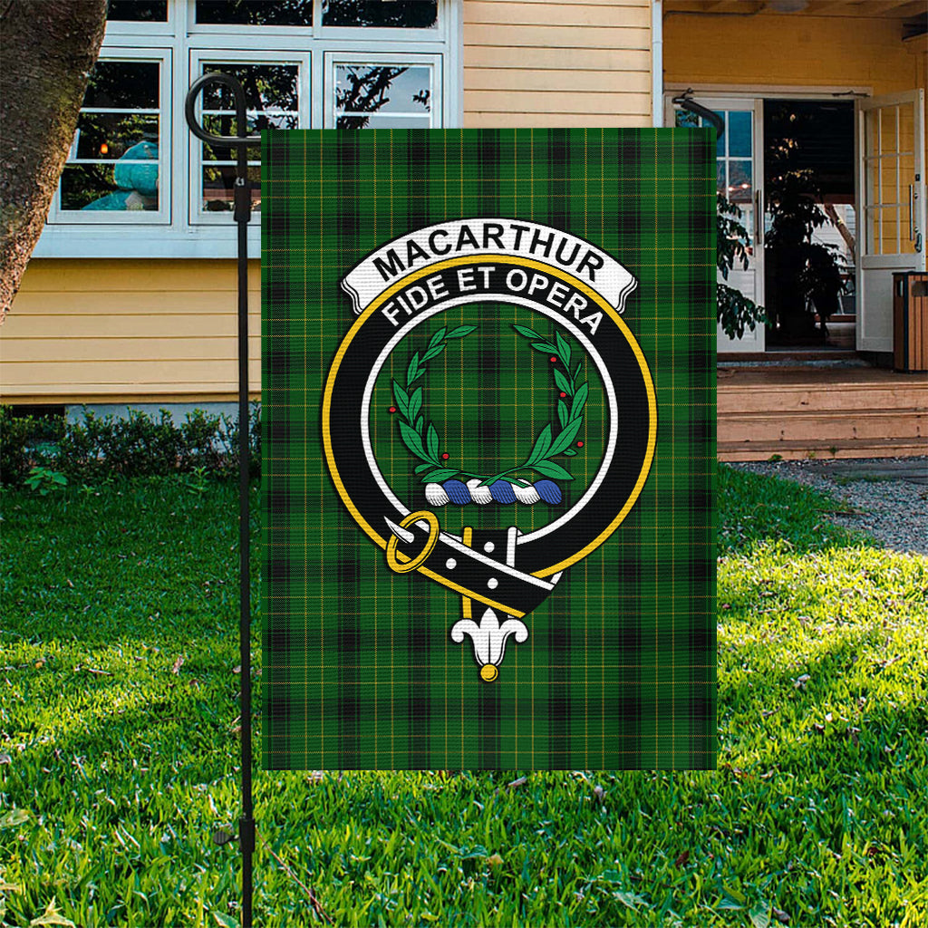 MacArthur Highland Tartan Flag with Family Crest - Tartan Vibes Clothing