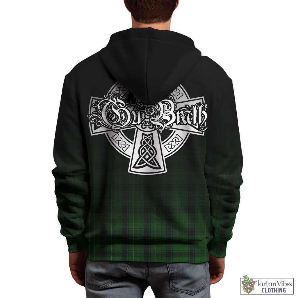 Tartan Vibes Clothing MacArthur Highland Tartan Hoodie Featuring Alba Gu Brath Family Crest Celtic Inspired