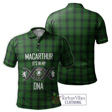 MacArthur Highland Tartan Polo Shirt with Family Crest DNA In Me Style