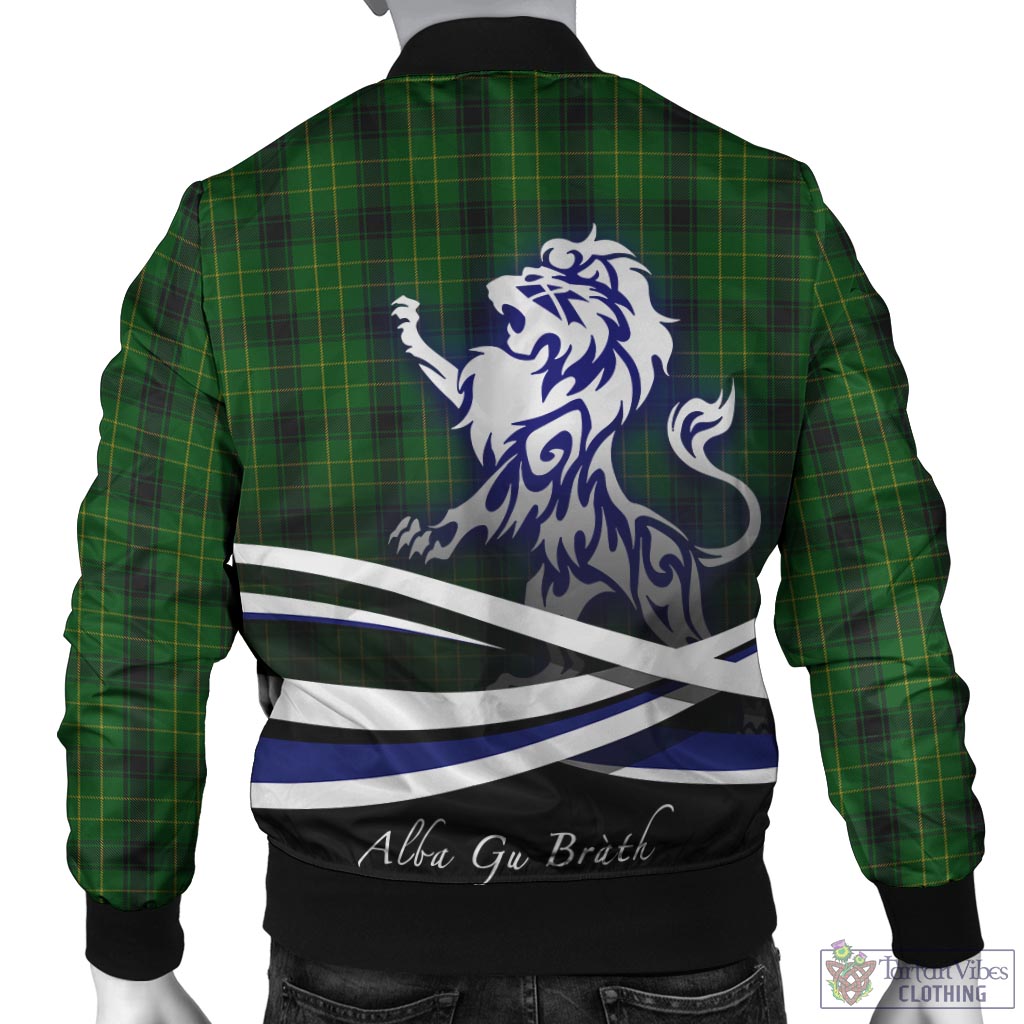 Tartan Vibes Clothing MacArthur Highland Tartan Bomber Jacket with Alba Gu Brath Regal Lion Emblem