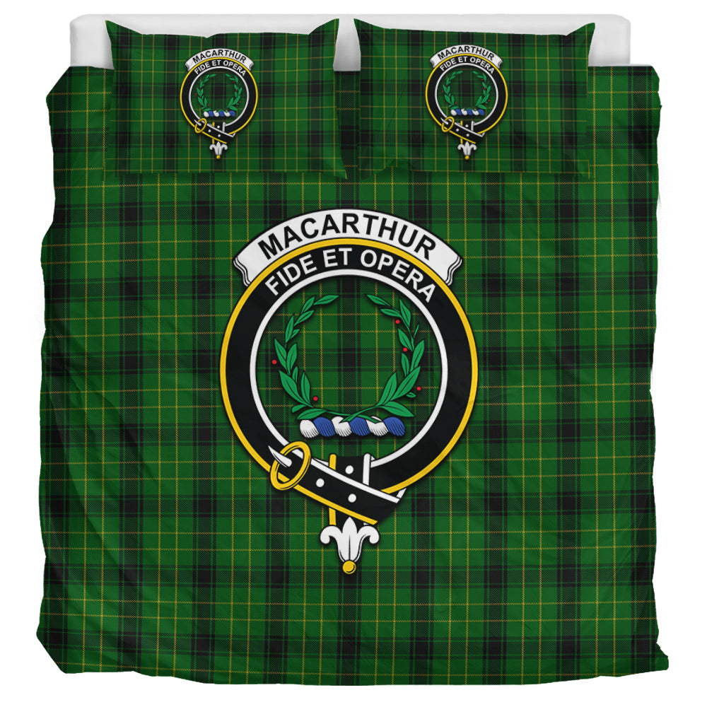 MacArthur Highland Tartan Bedding Set with Family Crest UK Bedding Set UK Super King 104*94 inch - Tartan Vibes Clothing