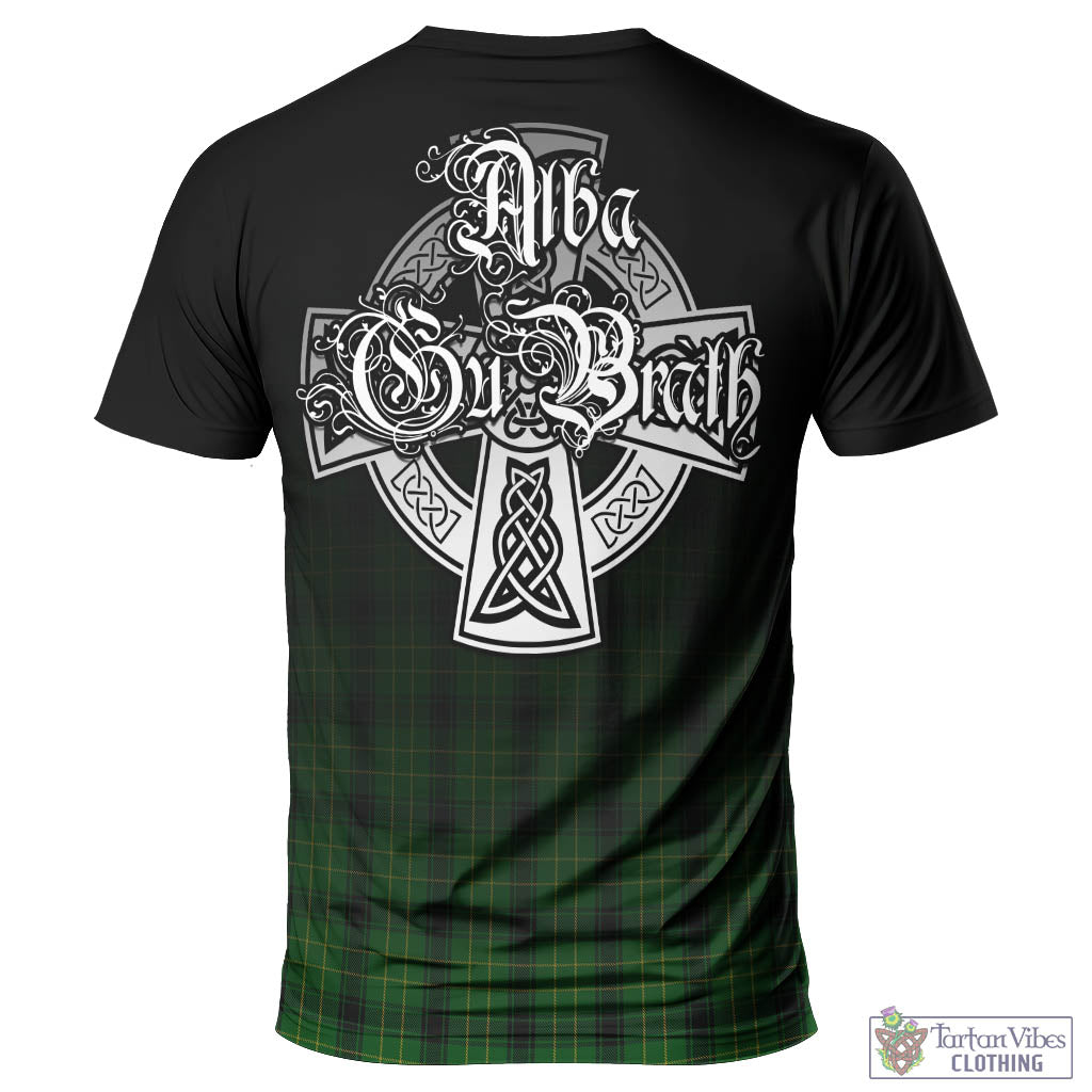 Tartan Vibes Clothing MacArthur Highland Tartan T-Shirt Featuring Alba Gu Brath Family Crest Celtic Inspired