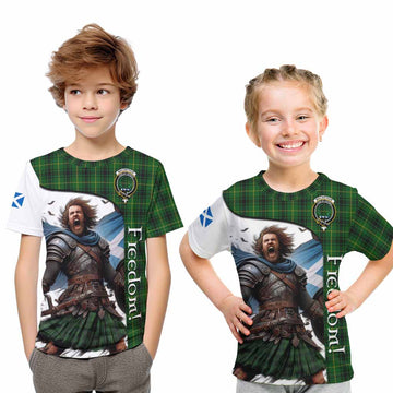 MacArthur (McArthur) Crest Tartan Kid T-Shirt Inspired by the Freedom of Scottish Warrior