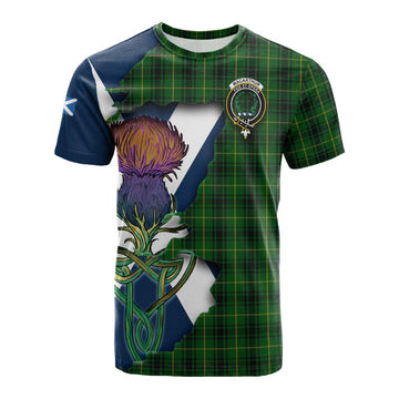 MacArthur (McArthur) Tartan Family Crest Cotton T-shirt Scottish Thistle Celtic Inspired Kid's Shirt - Tartan Vibes Clothing