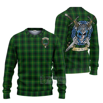 MacArthur (McArthur) Tartan Ugly Sweater with Family Crest Celtic Skull Style