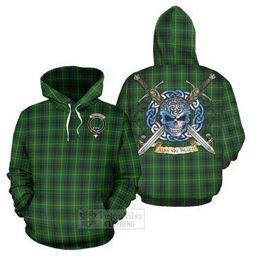 MacArthur (McArthur) Tartan Hoodie with Family Crest Celtic Skull Style