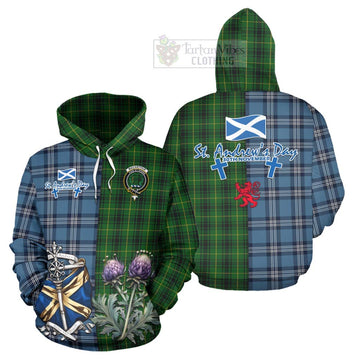 MacArthur (McArthur) Tartan Hoodie Happy St. Andrew's Day Half Tartan Style