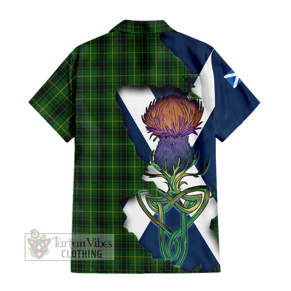 MacArthur (McArthur) Tartan Family Crest Hawaiian Shirt Scottish Thistle Celtic Inspired - Tartan Vibes Clothing