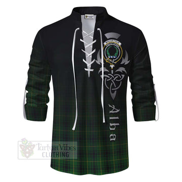 MacArthur (McArthur) Tartan Ghillie Kilt Shirt Featuring Alba Gu Brath Family Crest Celtic Inspired