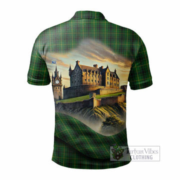 MacArthur (McArthur) Tartan Family Crest Polo Shirt with Scottish Ancient Castle Style - Tartan Vibes Clothing