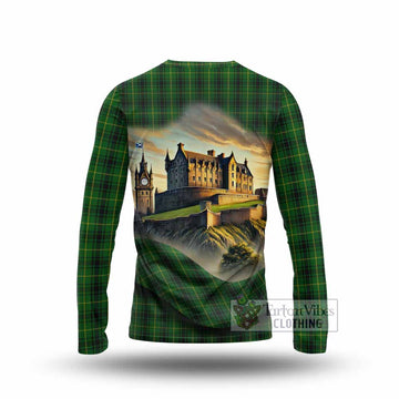 MacArthur (McArthur) Tartan Family Crest Long Sleeve T-Shirt with Scottish Ancient Castle Style - Tartan Vibes Clothing