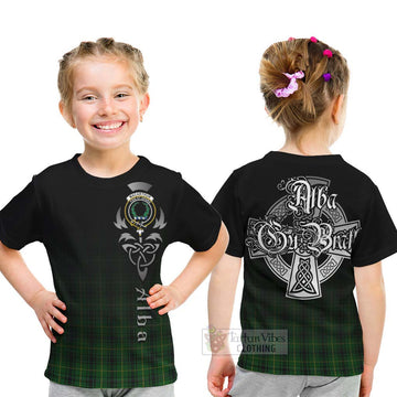 MacArthur (McArthur) Tartan Kid T-Shirt Featuring Alba Gu Brath Family Crest Celtic Inspired