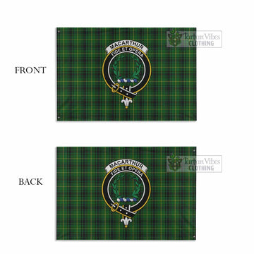 MacArthur (McArthur) Tartan House Flag with Family Crest