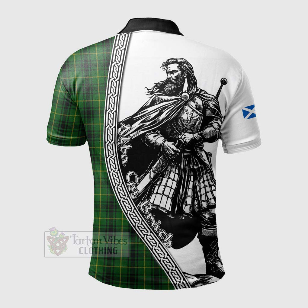 Tartan Vibes Clothing MacArthur (McArthur) Tartan Clan Crest Polo Shirt with Highlander Warrior Celtic Style