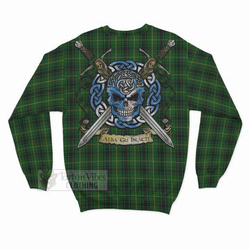 MacArthur (McArthur) Tartan Sweatshirt with Family Crest Celtic Skull Style