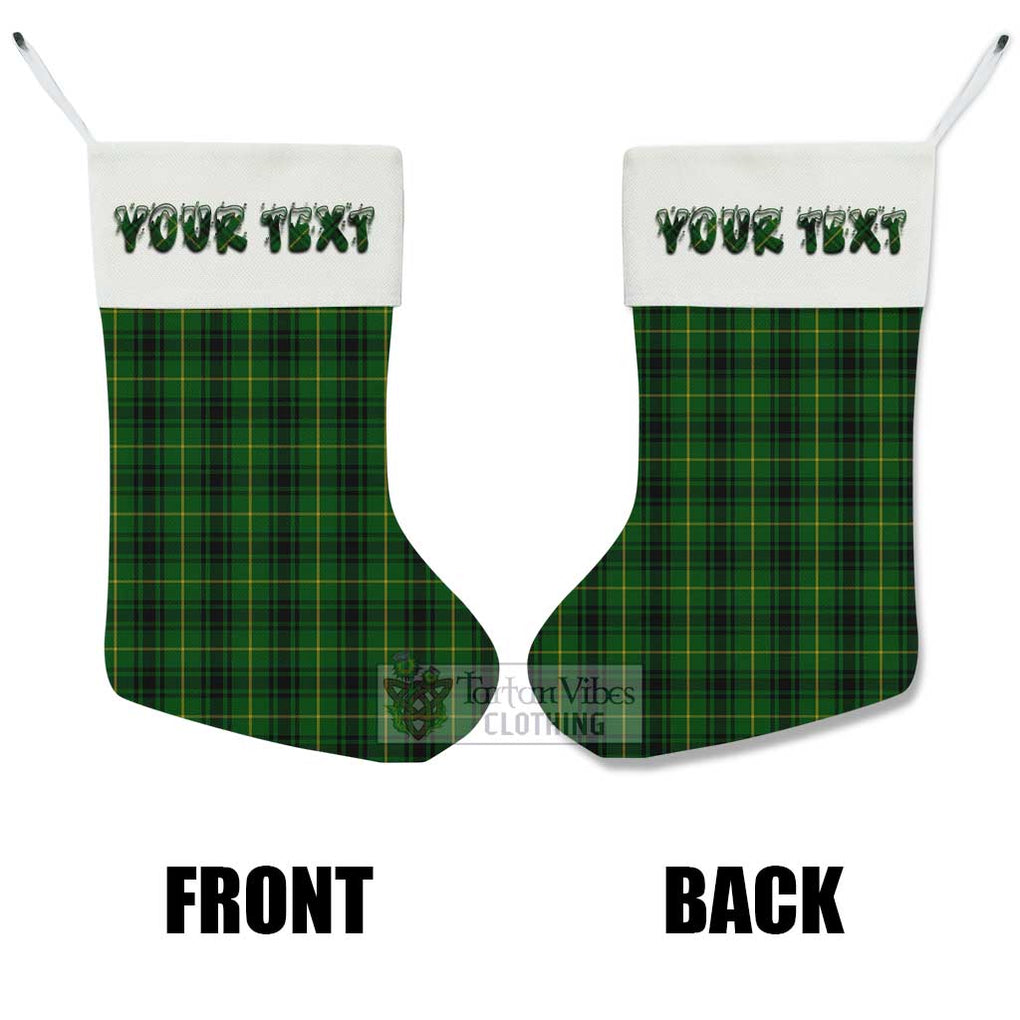 Tartan Vibes Clothing MacArthur (McArthur) Tartan Christmas Stocking with Personalized Text