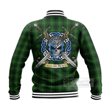 MacArthur (McArthur) Tartan Baseball Jacket with Family Crest Celtic Skull Style