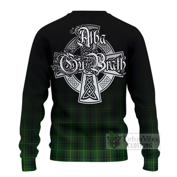 MacArthur (McArthur) Tartan Ugly Sweater Featuring Alba Gu Brath Family Crest Celtic Inspired