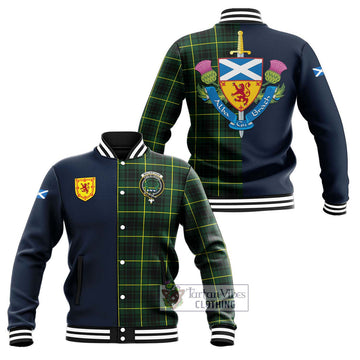 MacArthur Modern Tartan Baseball Jacket Alba with Scottish Lion Royal Arm Half Style