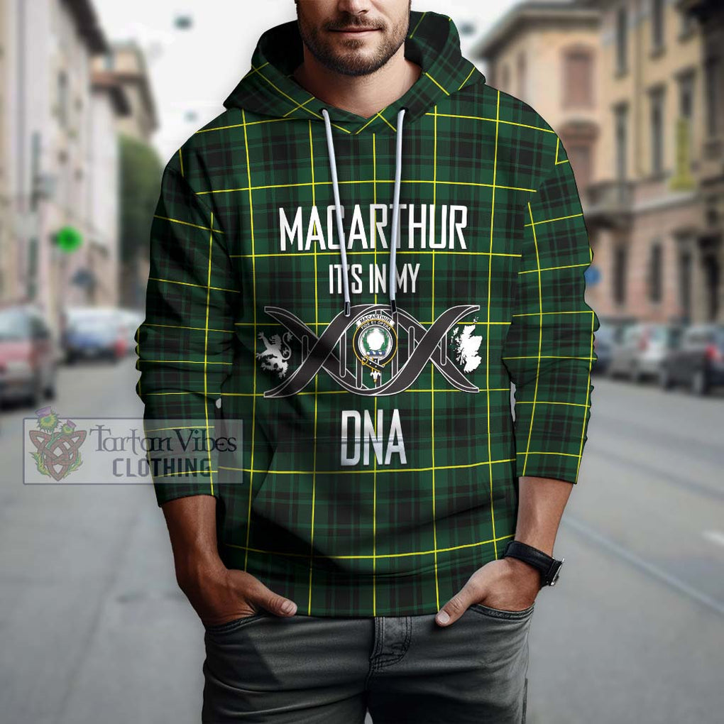 MacArthur Modern Tartan Hoodie with Family Crest DNA In Me Style Pullover Hoodie - Tartanvibesclothing Shop