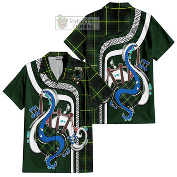 MacArthur Modern Tartan Short Sleeve Button Shirt with Epic Bagpipe Style