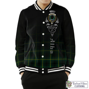 MacArthur Modern Tartan Baseball Jacket Featuring Alba Gu Brath Family Crest Celtic Inspired