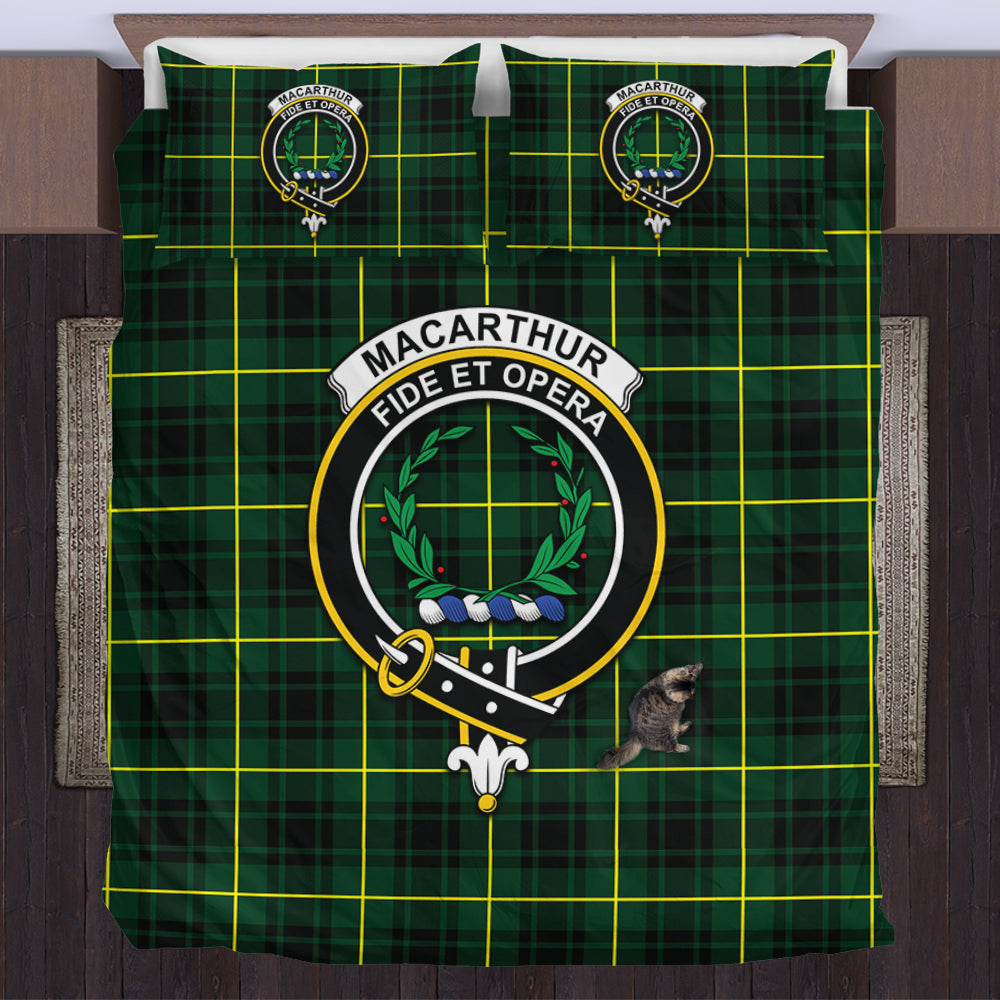 MacArthur Modern Tartan Bedding Set with Family Crest US Bedding Set - Tartan Vibes Clothing