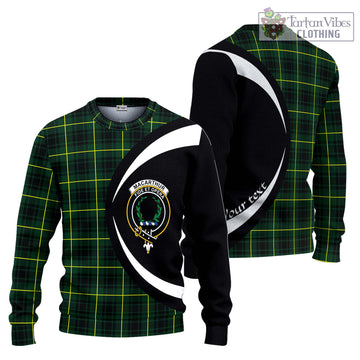 MacArthur Modern Tartan Ugly Sweater with Family Crest Circle Style