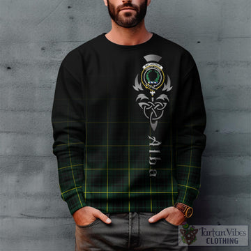 MacArthur Modern Tartan Sweatshirt Featuring Alba Gu Brath Family Crest Celtic Inspired
