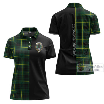 MacArthur Modern Tartan Women's Polo Shirt with Family Crest and Half Of Me Style