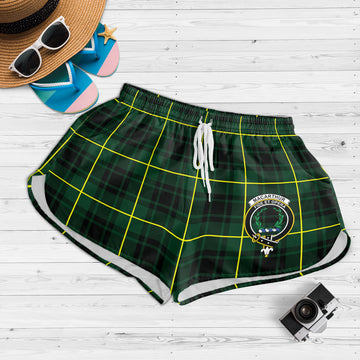 MacArthur Modern Tartan Womens Shorts with Family Crest