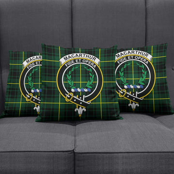 MacArthur Modern Tartan Pillow Cover with Family Crest