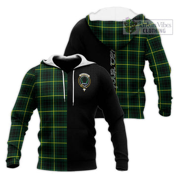 MacArthur Modern Tartan Knitted Hoodie with Family Crest and Half Of Me Style