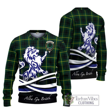 MacArthur Modern Tartan Ugly Sweater with Alba Gu Brath Regal Lion Emblem