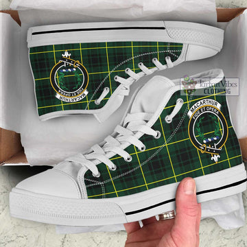 MacArthur Modern Tartan High Top Shoes with Family Crest