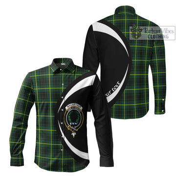 MacArthur Modern Tartan Long Sleeve Button Up with Family Crest Circle Style