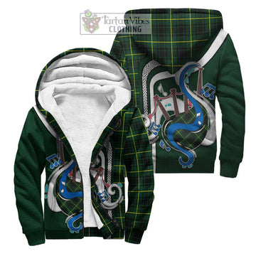 MacArthur Modern Tartan Sherpa Hoodie with Epic Bagpipe Style