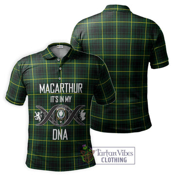 MacArthur Modern Tartan Polo Shirt with Family Crest DNA In Me Style