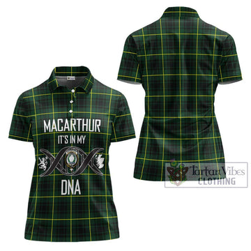 MacArthur Modern Tartan Women's Polo Shirt with Family Crest DNA In Me Style