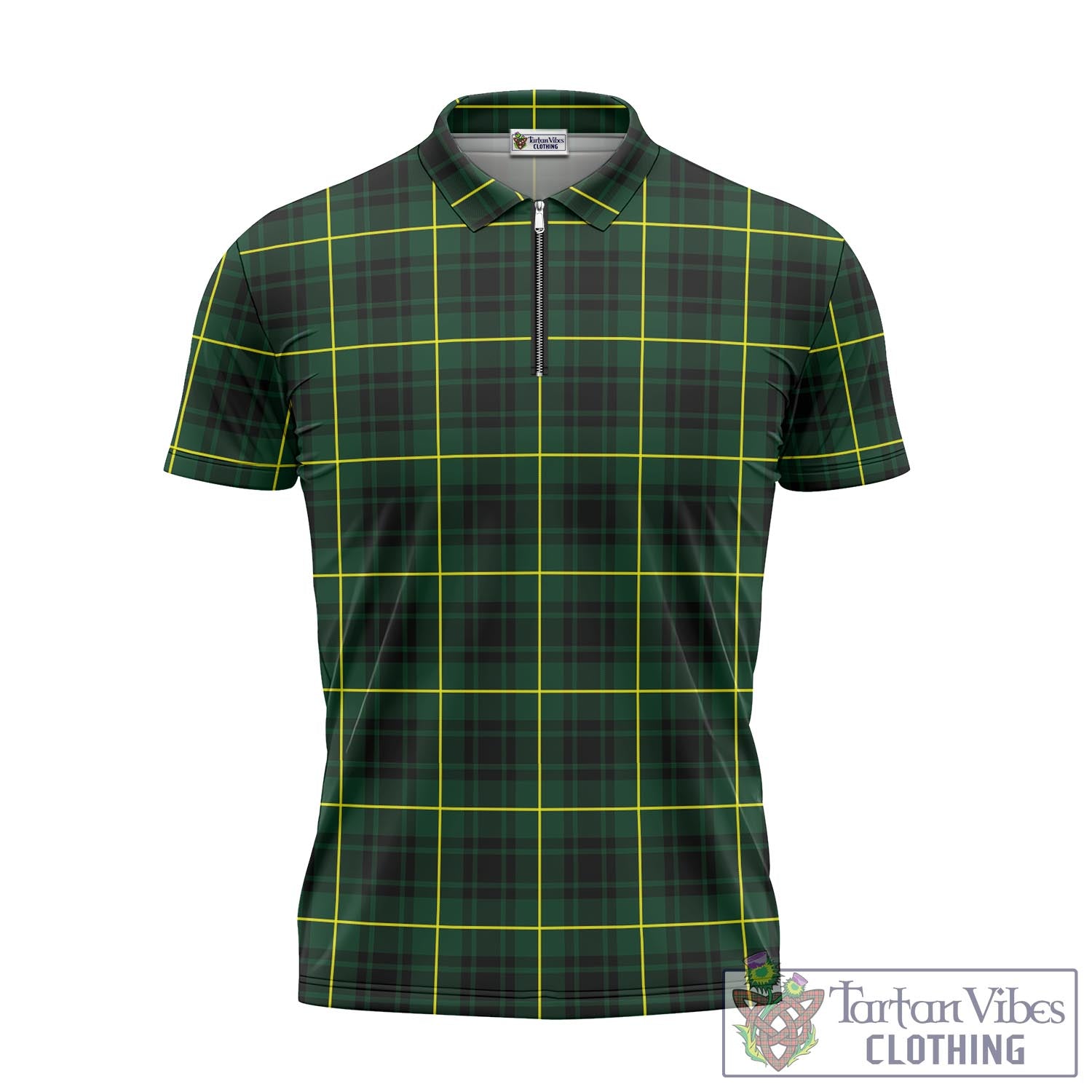 Tartan Vibes Clothing MacArthur Modern Tartan Zipper Polo Shirt