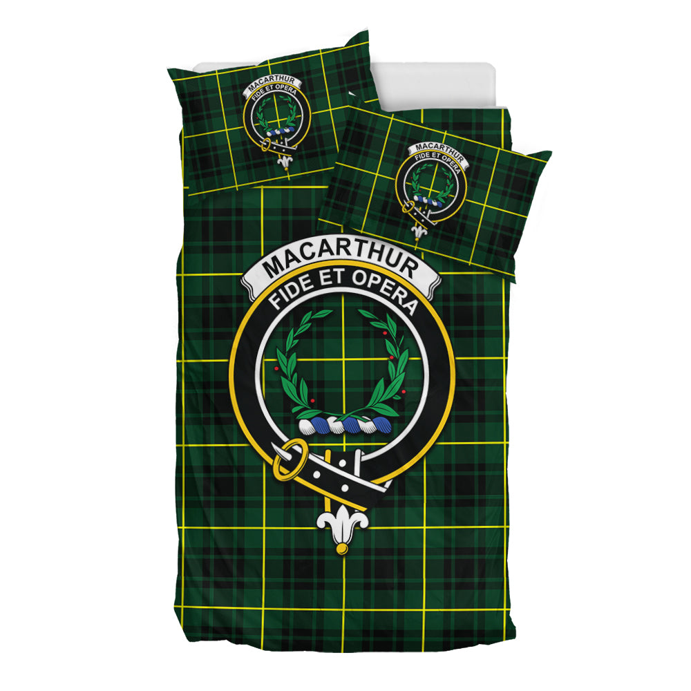 MacArthur Modern Tartan Bedding Set with Family Crest - Tartan Vibes Clothing