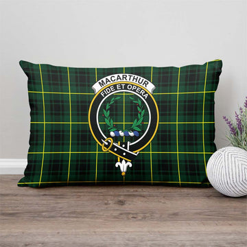 MacArthur Modern Tartan Pillow Cover with Family Crest