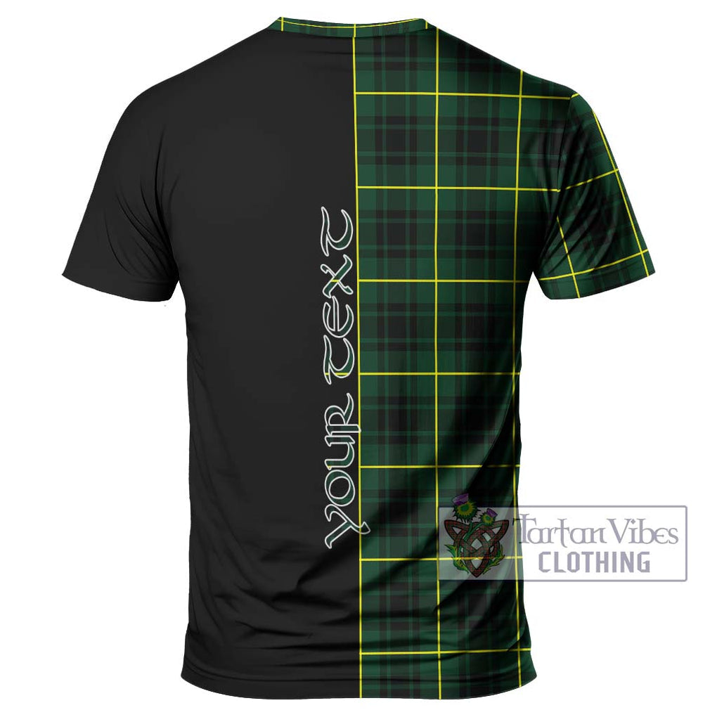 MacArthur Modern Tartan T-Shirt with Family Crest and Half Of Me Style - Tartanvibesclothing Shop